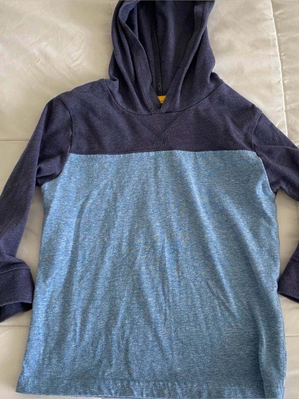 Boys hooded shirts- Blue color block. Size 4t. Garanimals.